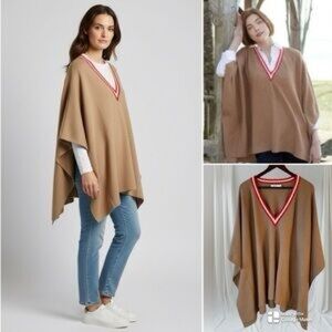 Mersea Anywhere V-Neck Poncho in Birch